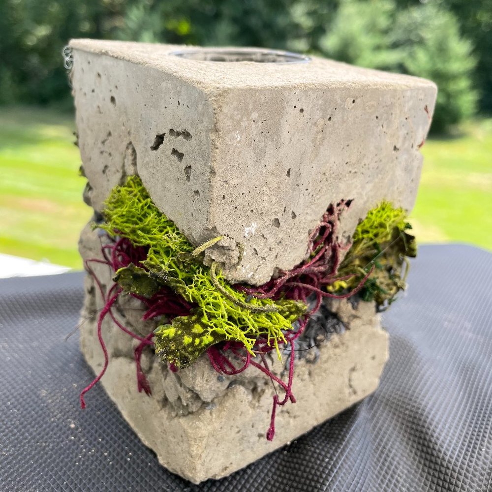 Hand Crafted Concrete Votive Candle Holder